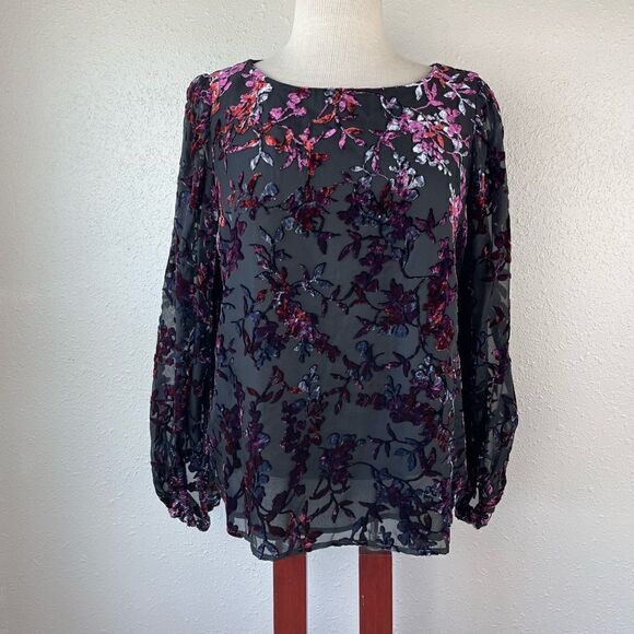 Loft Long Sleeve Blouse Top Size Petite L EUC - Picture 1 of 8